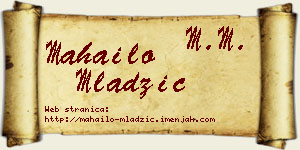 Mahailo Mladžić vizit kartica
